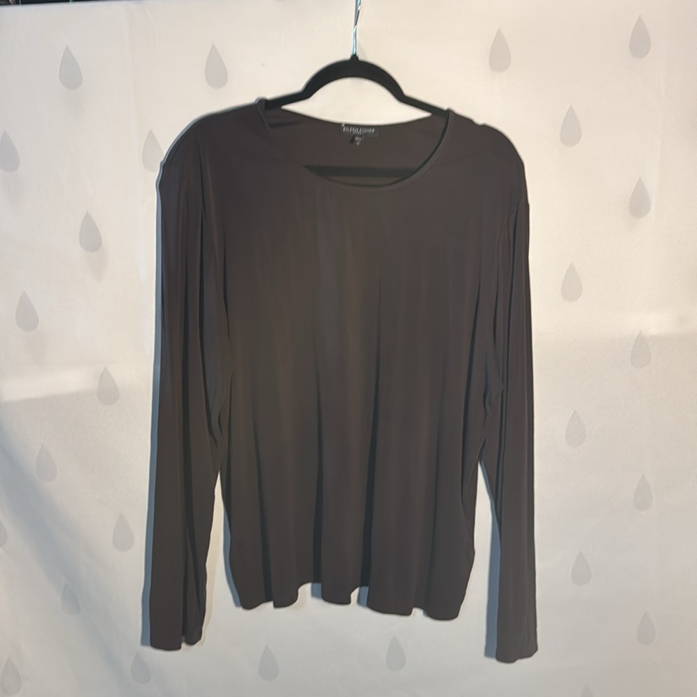 Eileen fisher, 100% Silk long sleeve top, 1X